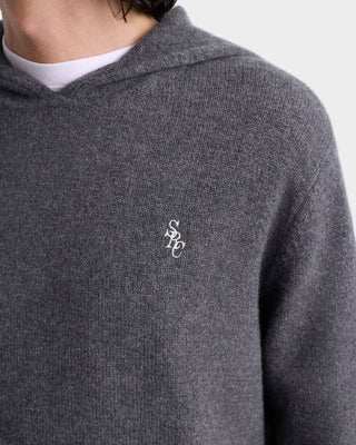 SRC Cashmere Hoodie Men - Light Grey/White