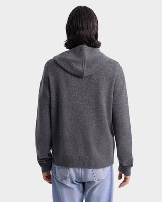 SRC Cashmere Hoodie Men - Light Grey/White