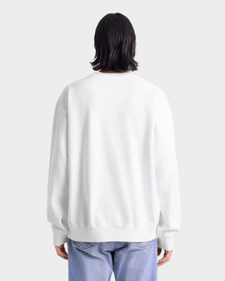 Beverly Script Crewneck - White/Ruby