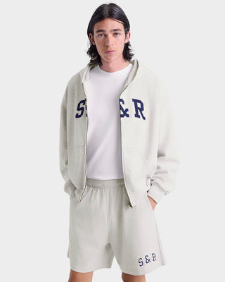 S&R Ivy Gym Short - Heather Gray/Navy