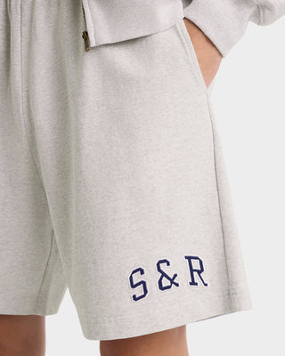 S&R Ivy Gym Short - Heather Gray/Navy