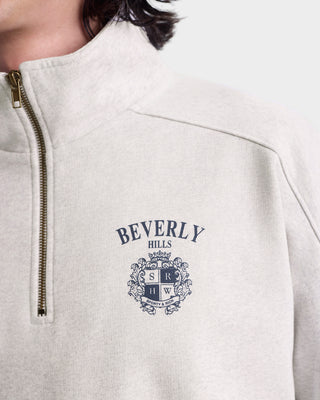 BH Crest Quarter Zip - Heather Gray/Navy