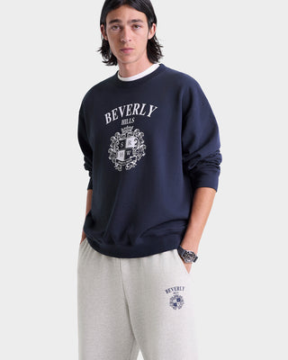 BH Crest Crewneck - Navy/White