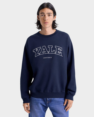 Yale Ivy Crewneck - Navy/White