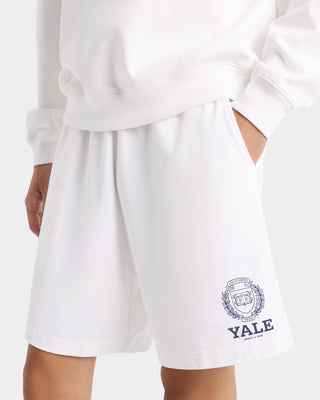 Yale Crest Gym Short - White/Navy