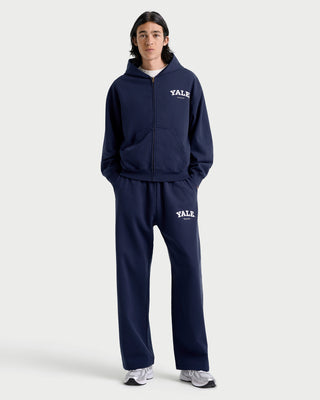 Yale Classic Zip Hoodie - Navy/White