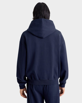 Yale Classic Zip Hoodie - Navy/White