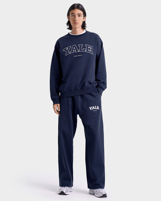 Yale Classic Wide Sweatpant - Navy/White