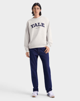 Yale Ivy Crewneck - Heather Gray/Navy
