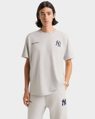 Heritage Yankees Serif Sweatpant - Heather Gray/Navy