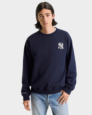Heritage Yankees Serif Crewneck - Navy/White