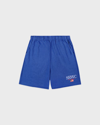 Nautical Embroidered Gym Short - Team Blue/White