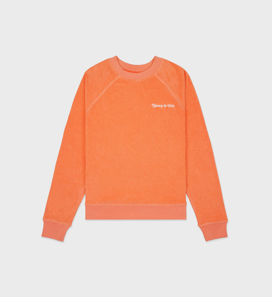 NY Tennis Club Terry Raglan Crewneck - Melon/White