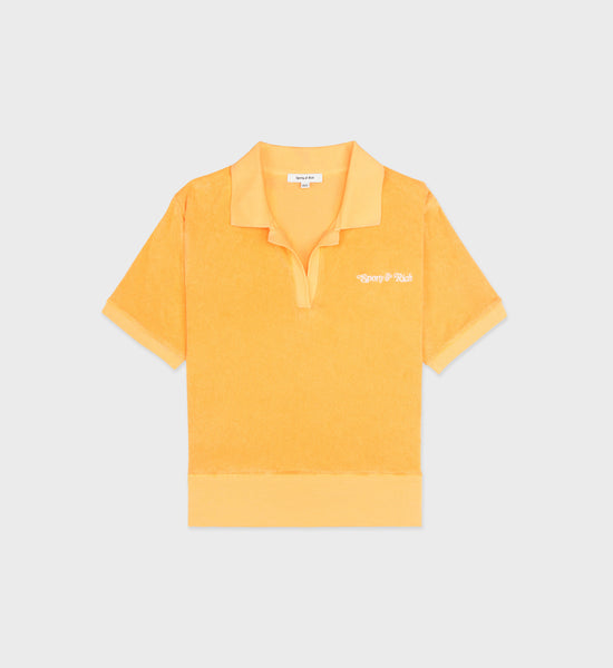 NY Tennis Club Terry Polo - Saffron/White