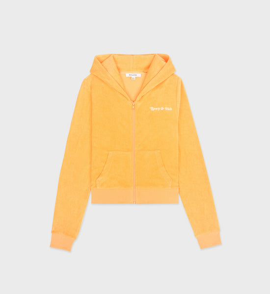 NY Tennis Club Terry Zip Hoodie - Saffron/White