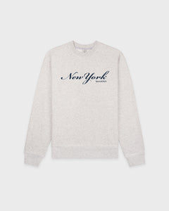 New York Crewneck - Heather Gray/Navy