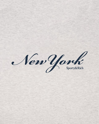 Crewneck New York - Gris chiné/Marine