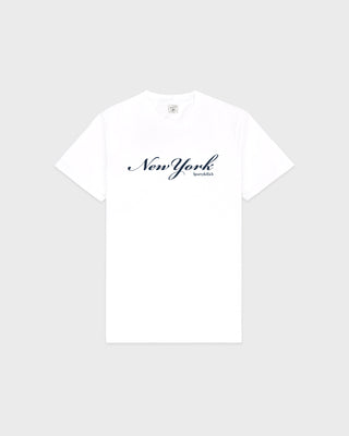 New York T-Shirt - White/Navy