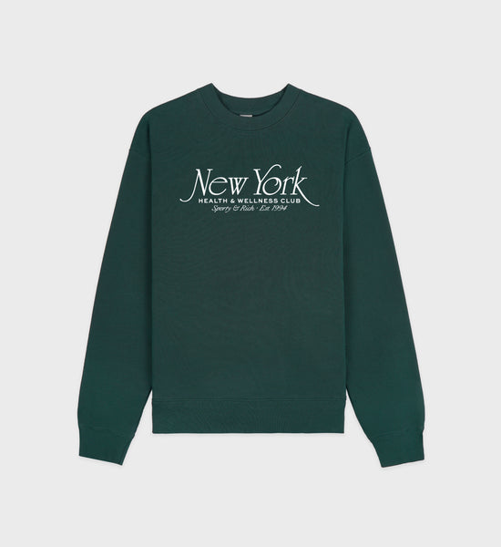 NY 94 Crewneck - Forest/White