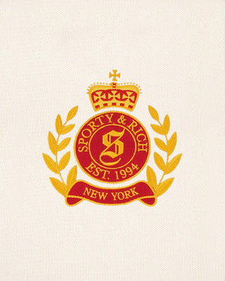 NY Crest Knitted Turtleneck - Ecru