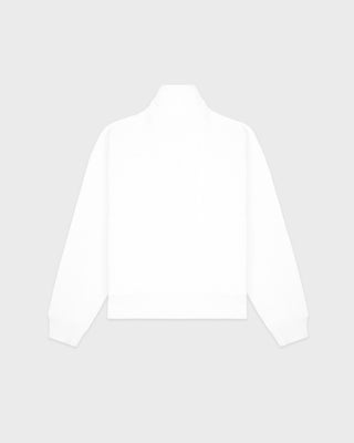 NY Crest Embroidered Quarter Zip - White