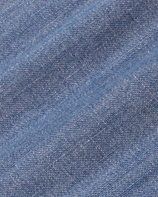 Close-up of blue denim fabric texture