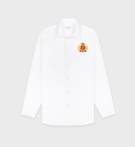 NY Crest Oversized Shirt - White/Gold