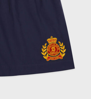 NY Crest Poplin Short - Navy/Gold