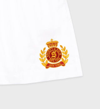 NY Crest Poplin Short - White/Gold