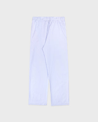 Light blue striped pants on a light beige background