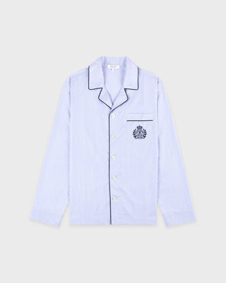 NY Crest Pyjama Shirt - Blue Stripe