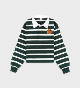 NY Crest Rugby Polo - Forest/White