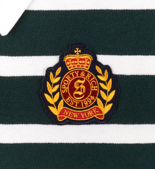 NY Crest Rugby Polo - Forest/White