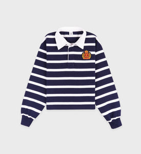 Polo rugby NY Crest - Marine/Blanc