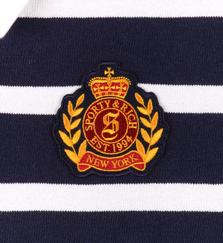 Polo rugby NY Crest - Marine/Blanc