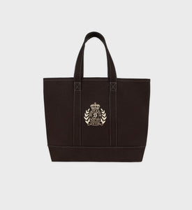 NY Crest Tote Bag - Chocolate/Cream