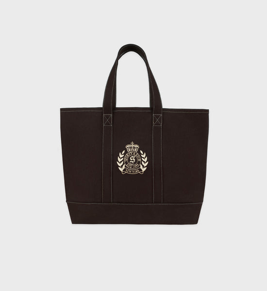 NY Crest Tote Bag - Chocolate/Cream – Sporty & Rich