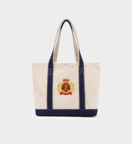 Tote NY Crest - Naturel/Marine/Doré