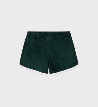 Short en velours NY Crest - Forêt/Crème