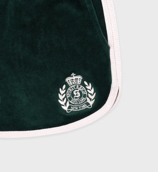 NY Crest Velour Short - Forest/Cream