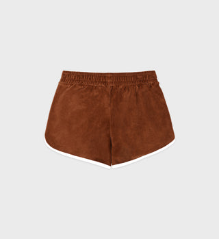 NY Crest Velour Short - Tobacco/Cream