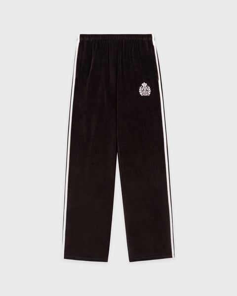 NY Crest Velour Sweatpant - Chocolate/Ecru