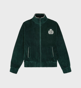 Veste de survêtement en velours NY Crest - Forêt/Crème