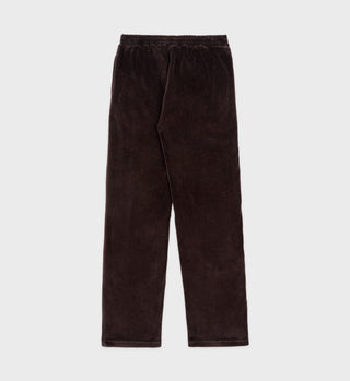 Pantalon de survêtement en velours NY Crest - Chocolat/Crème