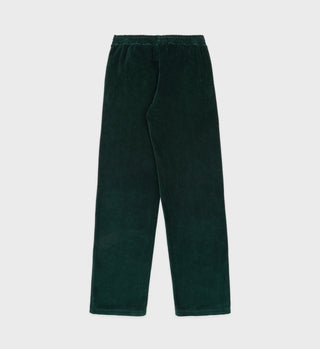 NY Crest Velour Track Pant - Forest/Cream