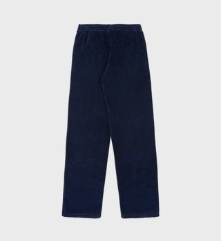 NY Crest Velour Track Pant - Navy/Cream