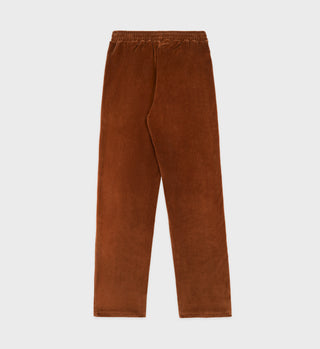 Pantalon de survêtement en velours NY Crest - Tabac/Crème