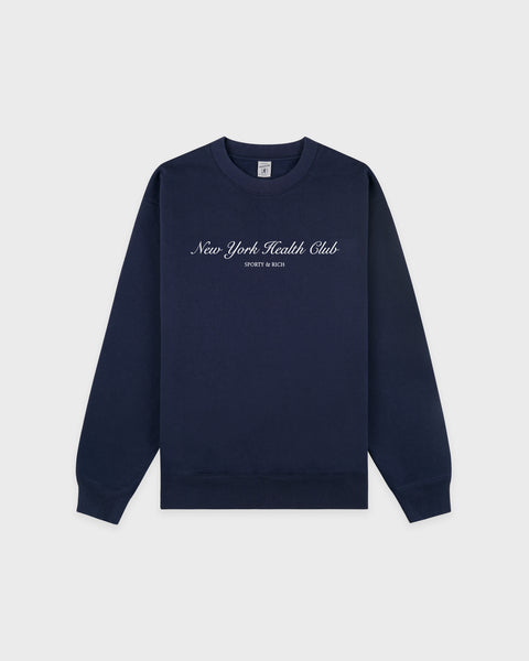 NY Health Club Crewneck - Navy/Ecru