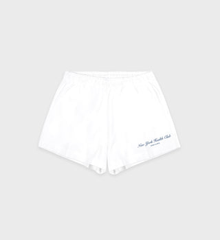 NY Health Club Disco Short - White/Navy