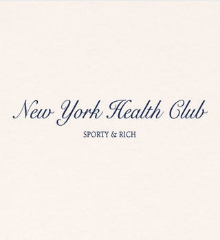 Quarter zip NY Health Club - Crème/Marine